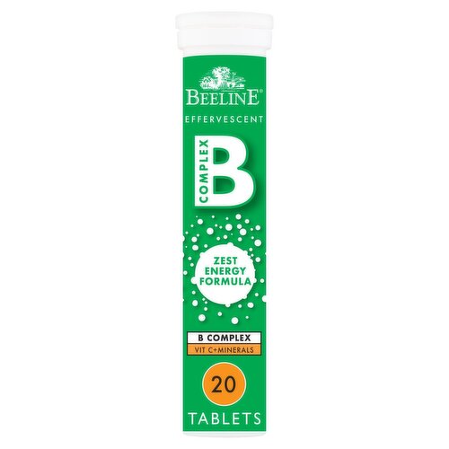 BeeLine B Complex with Vitamin C & Mineral Effervescent Tablets (20 Piece)