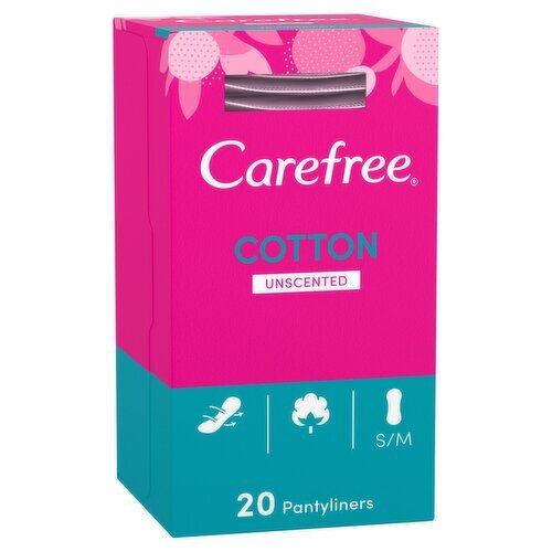 Carefree Cotton Unscented Panty Liners (20 Piece) - Storefront EN