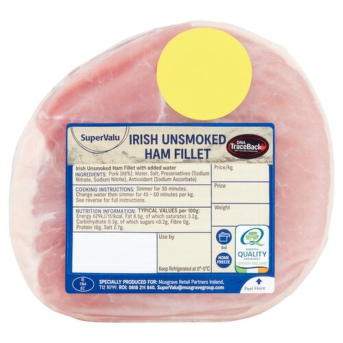 SuperValu Fresh Irish Unsmoked Ham Fillet (1.4 kg) Storefront EN