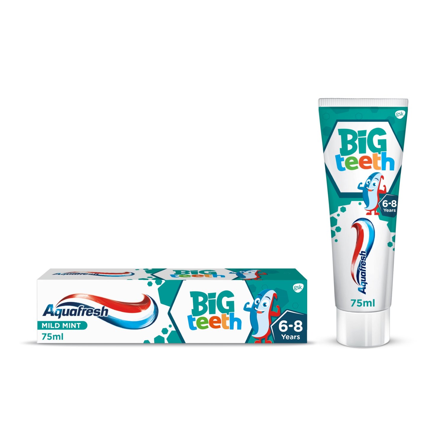 Aquafresh Big Teeth Toothpaste for Kids 6-8 Years (75 ml)