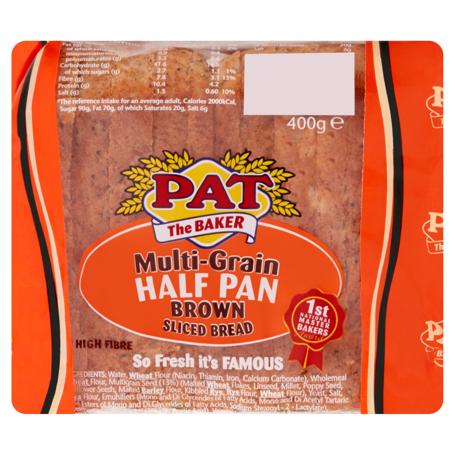 Pat The Baker Multi-grain Brown Half Pan (400 g)
