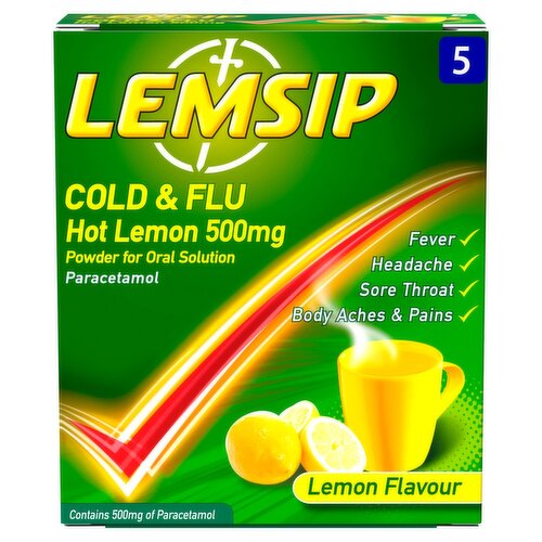Lemsip Cold and Flu Lemon Sachets (5 Piece)