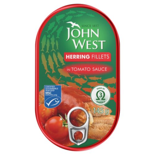 John West Herring Fillets in Tomato Sauce (145 g) Storefront EN
