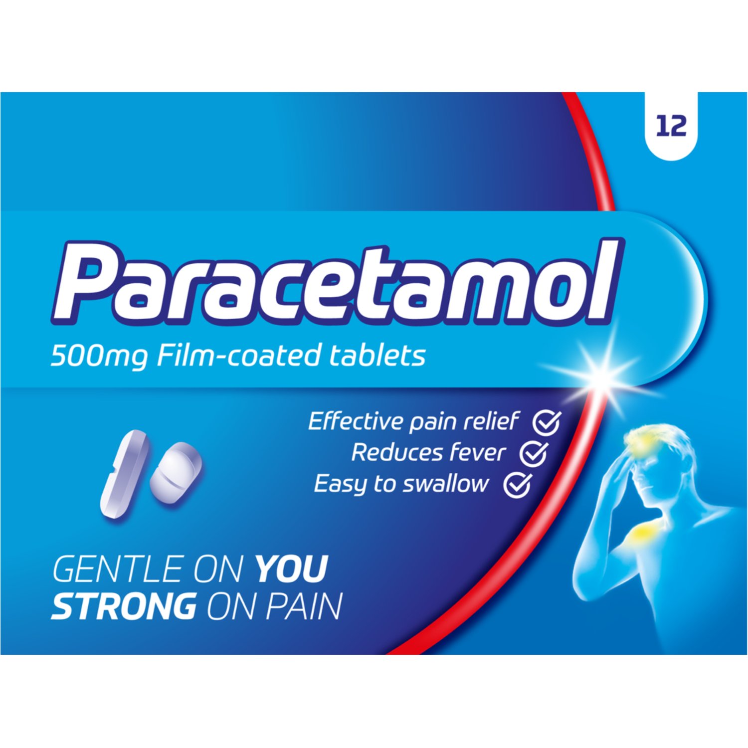  Provides effective pain relief.    Paracetamol tablets that are recommended for use in the short-term management of headaches, including migraine and tension headaches, backache, rheumatic and muscle pain, period pains, nerve pains, toothache and for relieving fever, aches and pains of colds and flu.  The Paracetamol 500 mg tablets are coated and specifically shaped for easy swallowing.    Gentle on the stomach   
1. Provides effective pain relief,
2. Paracetamol tablets that are recommended for use in the short-term management of headaches.
3. Also for migraine and tension headaches, backache, rheumatic and muscle pain, period pains, nerve pains, toothache and for relieving fever, aches and pains of colds and flu.
4. The Paracetamol 500 mg tablets are coated and specifically shaped for easy swallowing.
5. Gentle on the stomach.