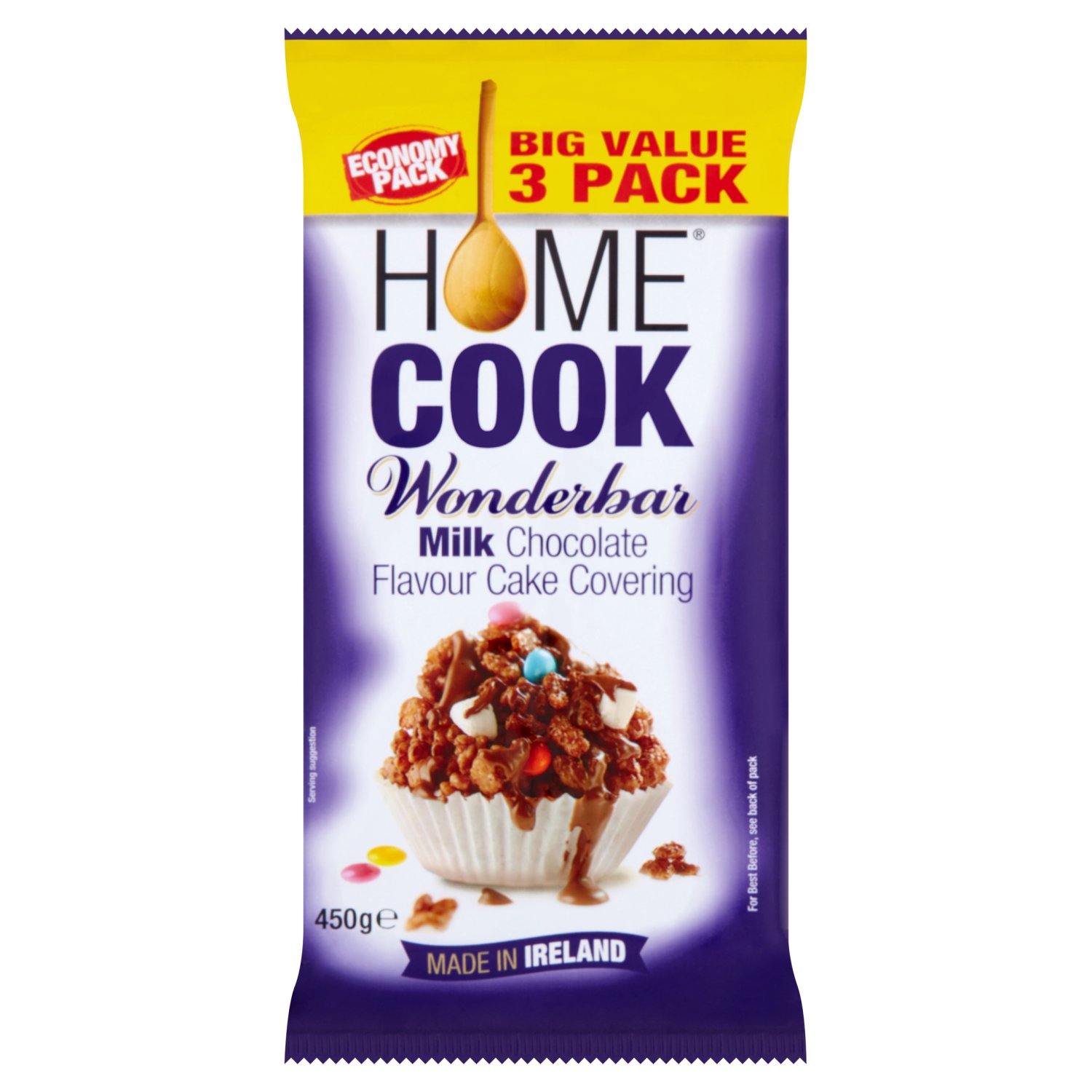 Homecook Wonderbar Milk Chocolate 3 Pack (450 g)