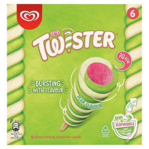 HB Twister Pear Vanilla Strawberry Ice Cream 6 Pack (80 ml)