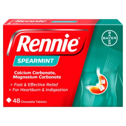 Rennie Spearmint Chewable Tablets (48 Piece)