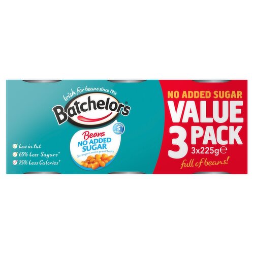 Batchelor's no added sugar Baked Beans 3 Pack (225 g)