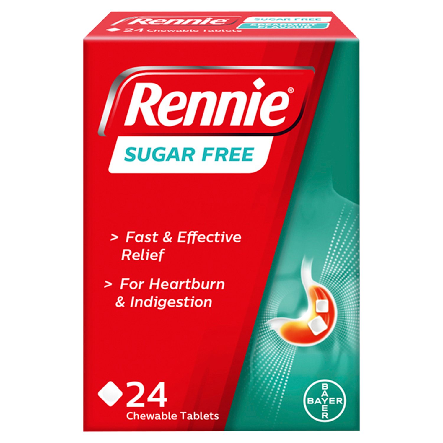 Rennie Sugar Free Chewable Tablets (24 Piece)