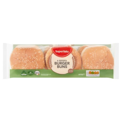 SuperValu Seeded Burger Buns 6 Pack (300 g)