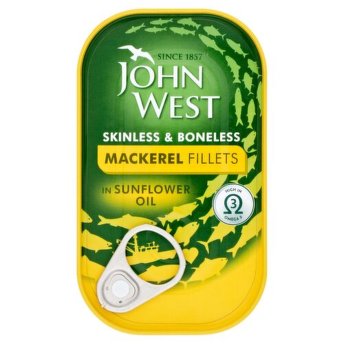John West Mackerel Fillets in Sunflower Oil (125 g)