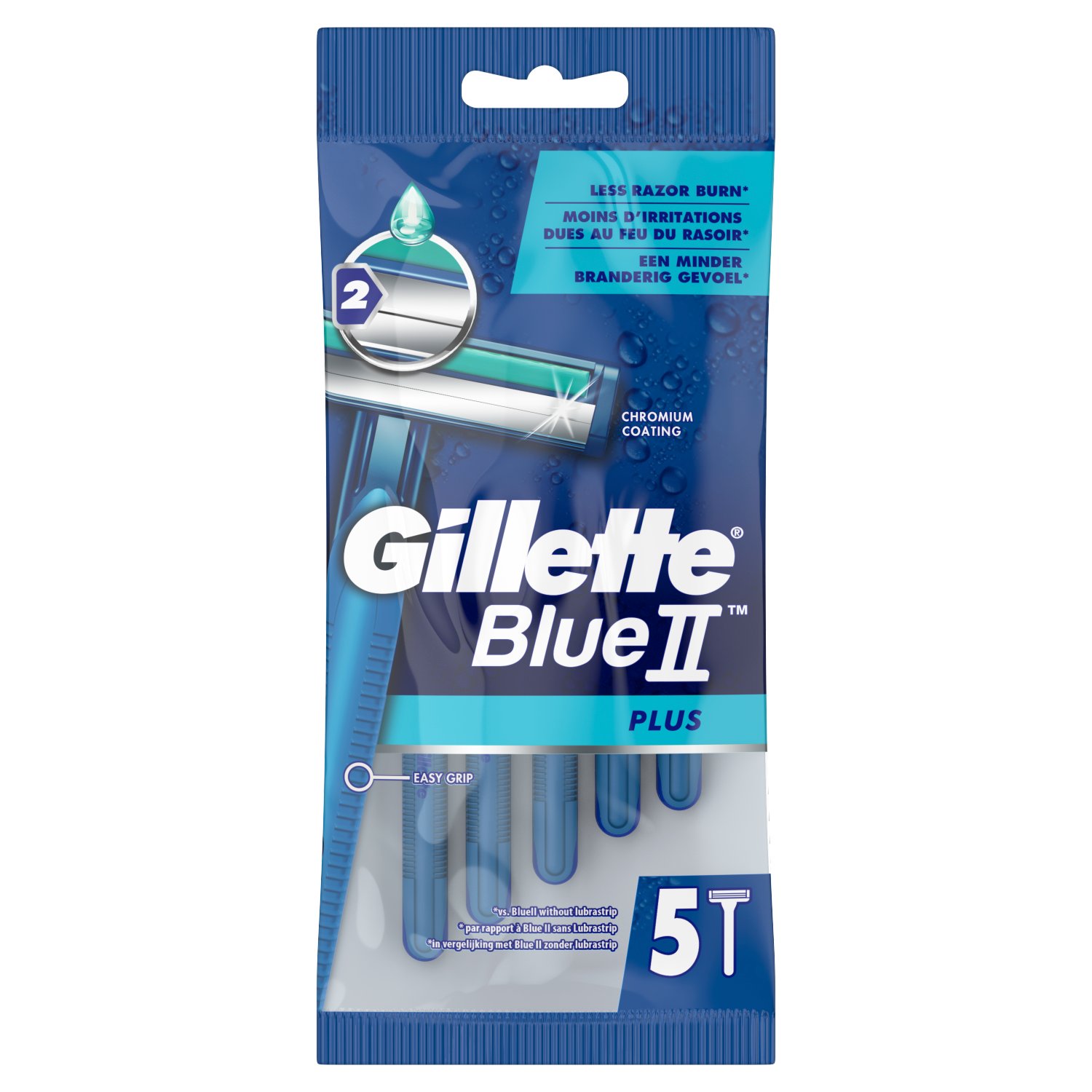 Gillette Blue II Plus Razors 5 Pack (5 Piece)