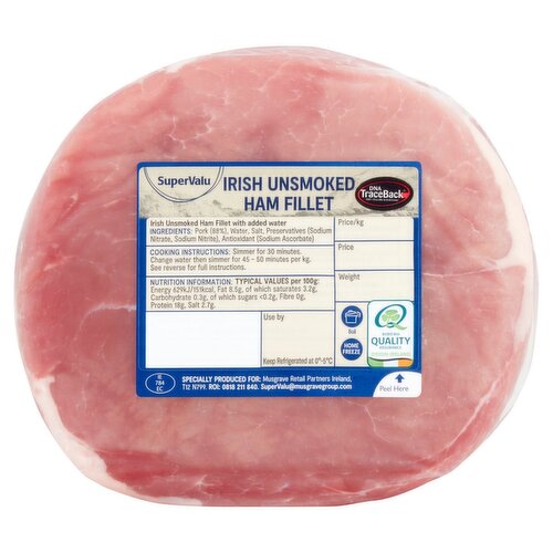 SuperValu Fresh Irish Unsmoked Ham Fillet (2 kg)