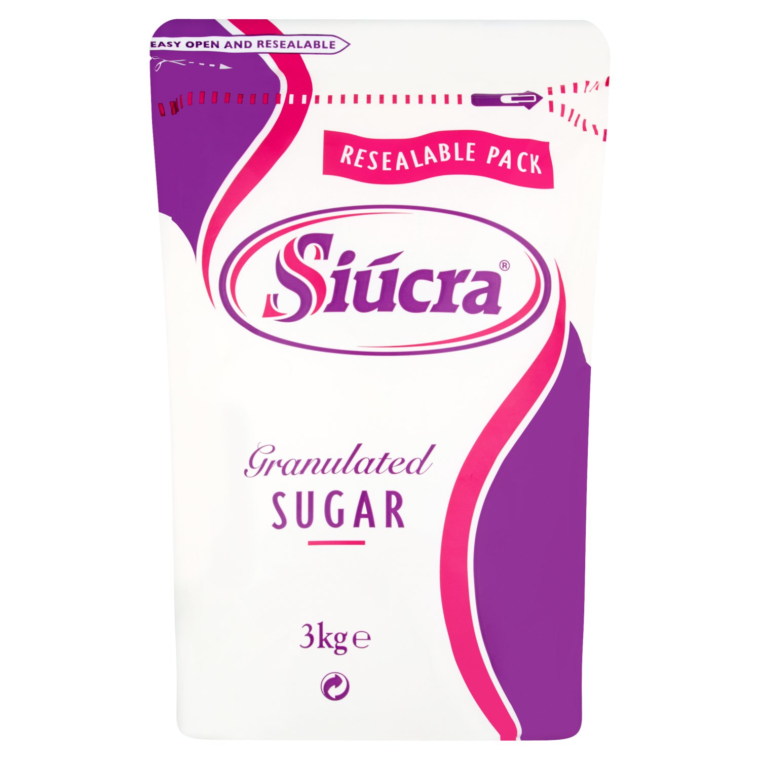 Siúcra Granulated Sugar Resealable Pack (3 kg)