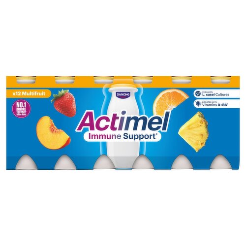 Danone Actimel Multifruit Yogurt Drink 12 Pack (100 g)