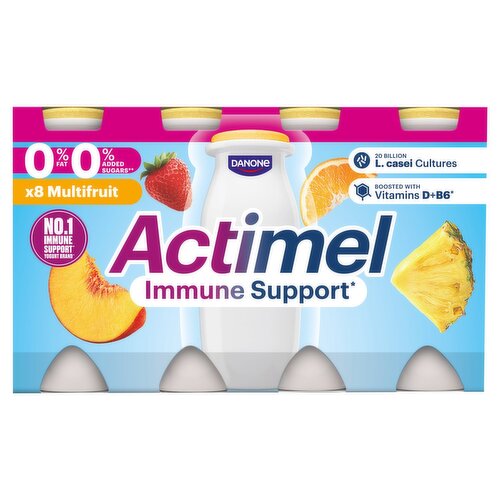 Danone Actimel 0 Multifruit Yogurt Drink 8 Pack (800 g) Storefront EN