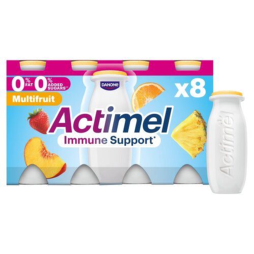 Danone Actimel 0% Multifruit Yogurt Drink 8 Pack (800 g)