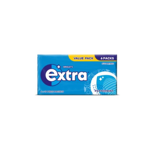 Wrigley's Extra Peppermint 6 x 10 Piece Pack (14 g)