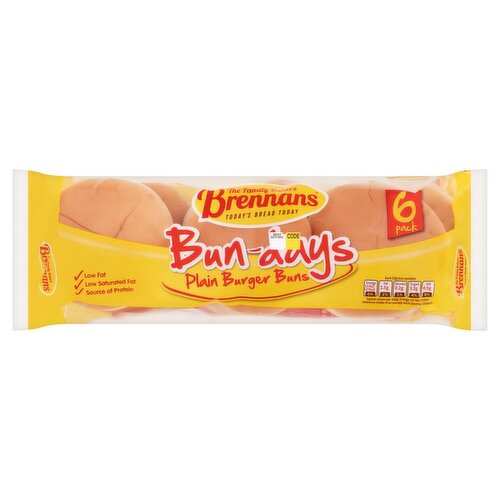 Brennans Bundays Burger Buns 6 Pack (300 g)