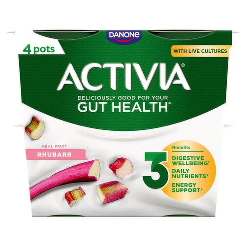 Danone Activia Rhubarb 4 Pack (460 g)