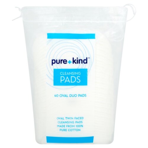 Pure + Kind Oval Twin Face Pads (40 Piece)