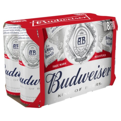 Budweiser Lager Cans 8 Pack (500 ml) Storefront EN