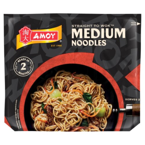 Amoy Straight to Wok Medium Noodles (300 g)