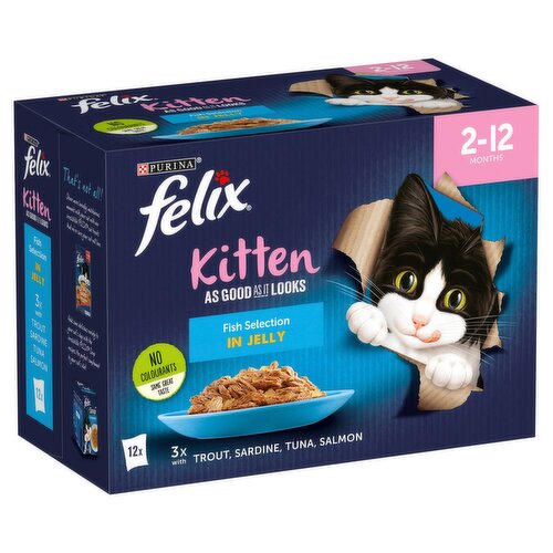 Felix Favourites Selection in Jelly Cat Food 12 Pack (100 g)