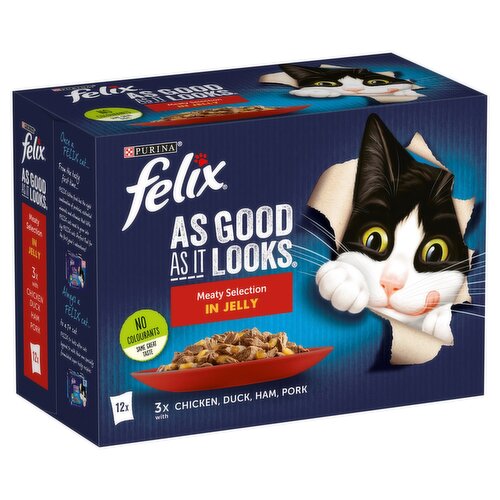 Felix Meat Selection in Jelly Cat Food 12 Pack (1.2 kg)