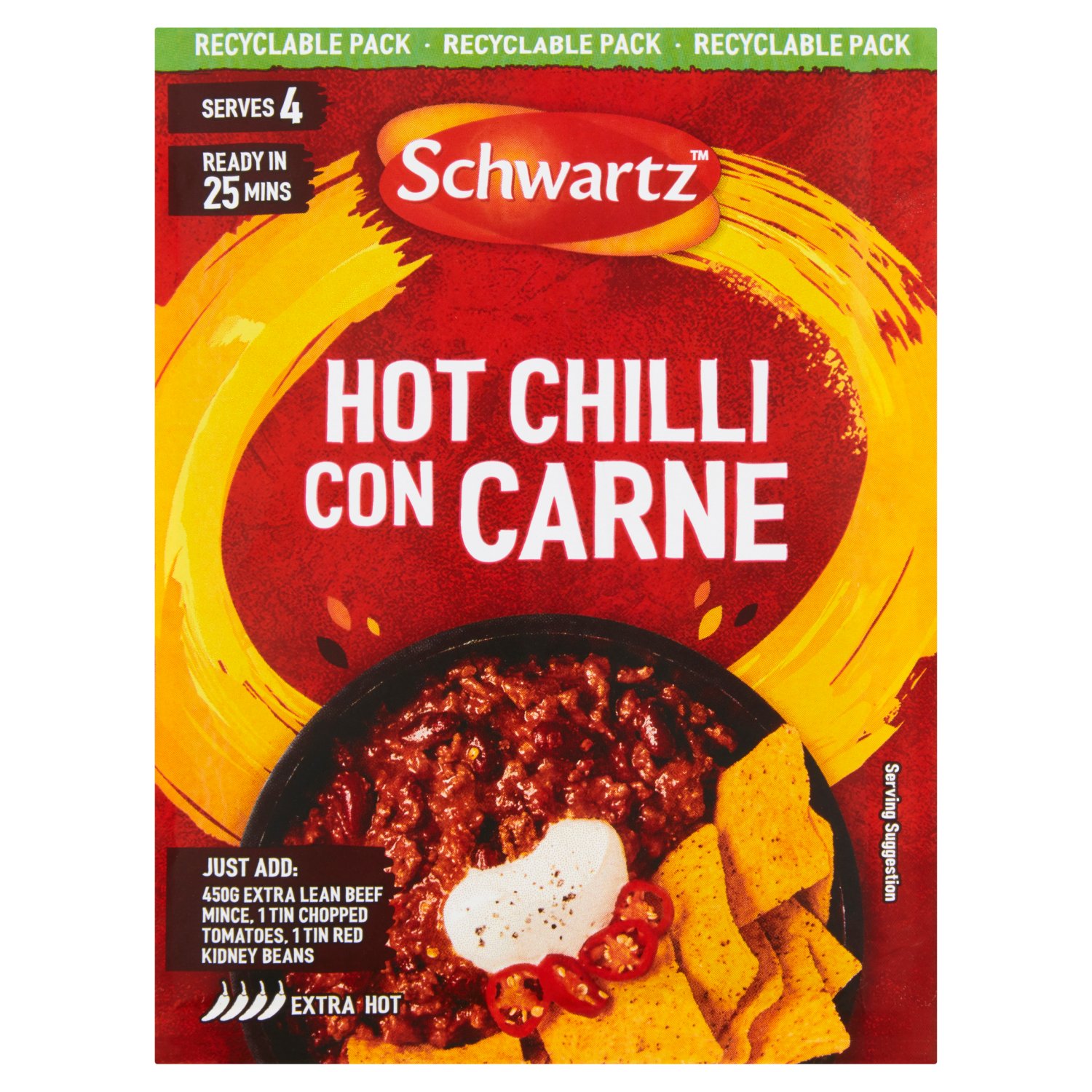 Schwartz Hot Chilli Con Carne Recipe Mix (41 g)
