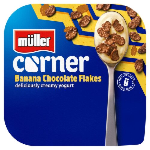 Muller Corner Banana Chocolate Flakes Yogurt (124 g)