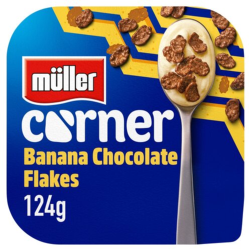 Muller Corner Banana Chocolate Flakes Yogurt (124 g)