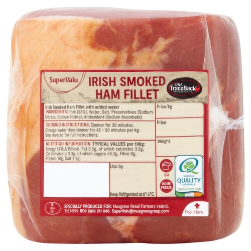 SuperValu Fresh Irish Ham Fillet Smoked (1.2 kg)