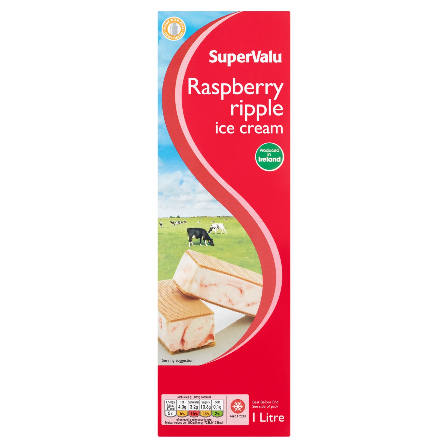 SuperValu Raspberry Ripple Ice Cream (1 L)