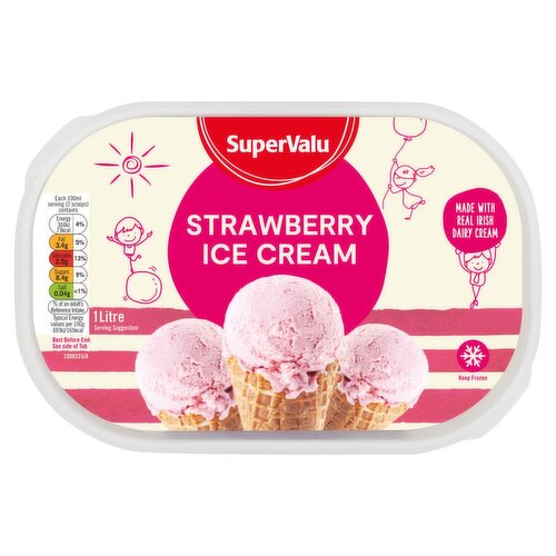 SuperValu Strawberry Ice Cream (1 L)