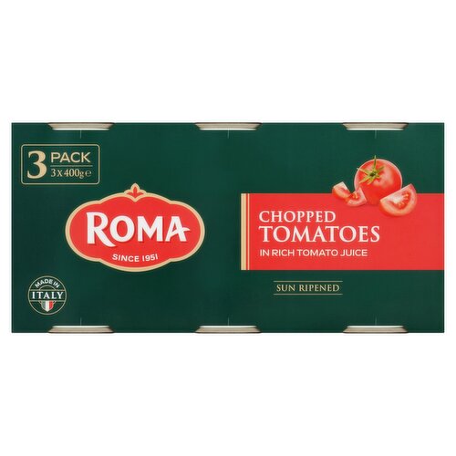 Roma Tomatoes Chopped  3 Pack (400 g)