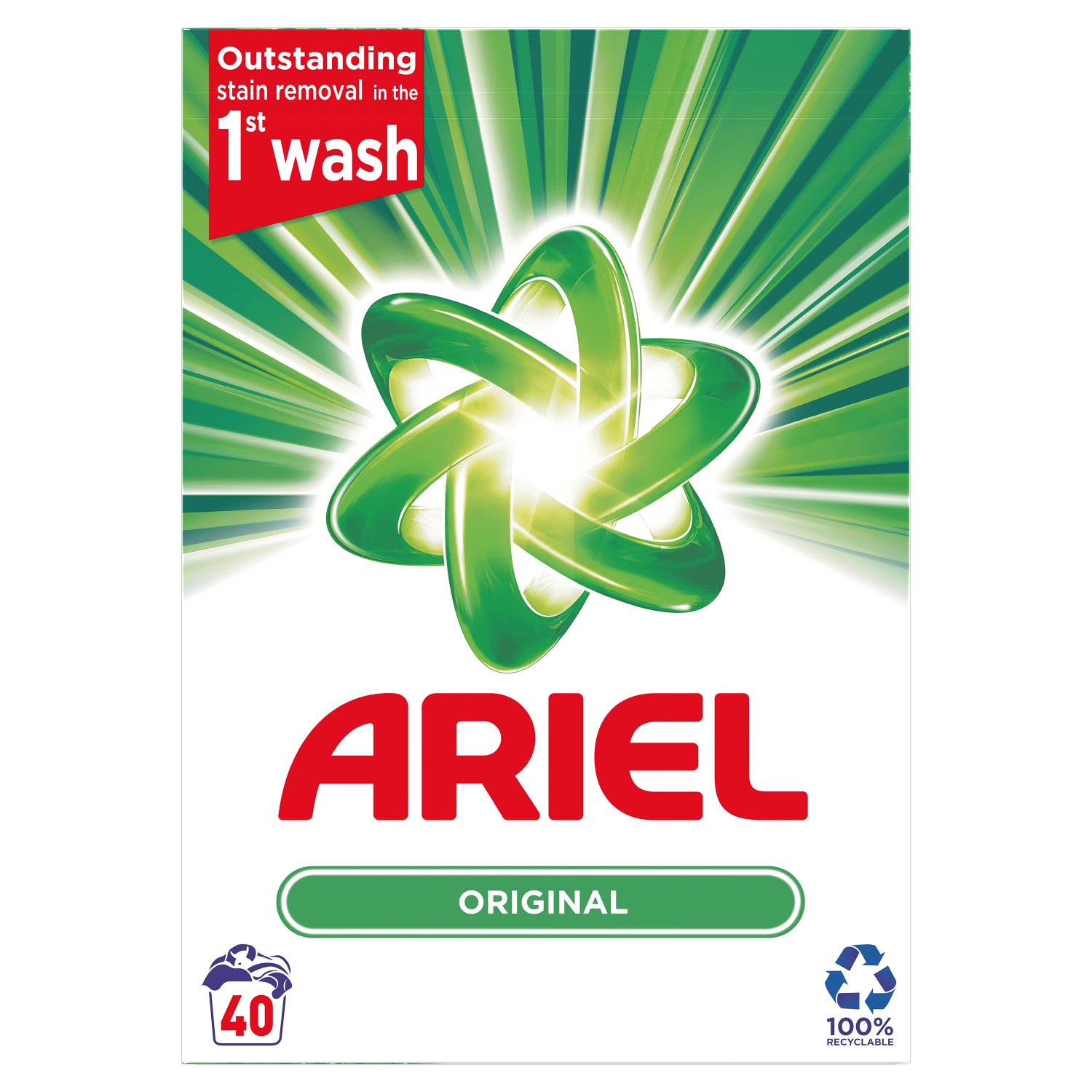 Ariel Biological Washing Powder 40 Washes (2.6 kg)
