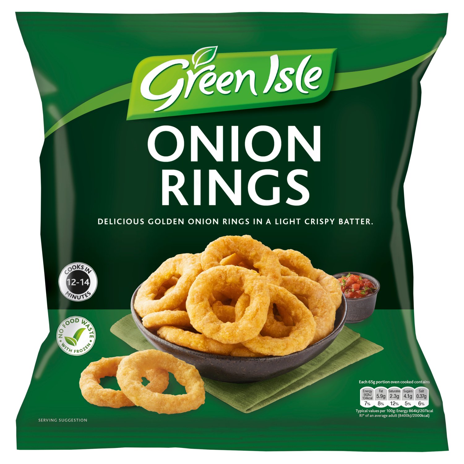 Green Isle Lightly Battered Onion Rings  (450 g)