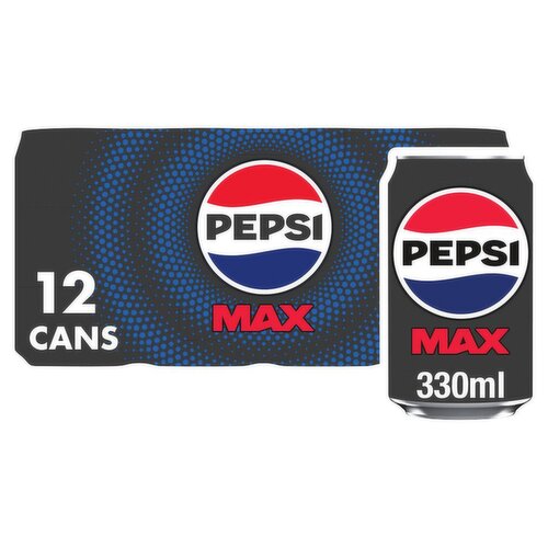 Pepsi Max No Sugar Cola Cans 12 Pack (330 ml)