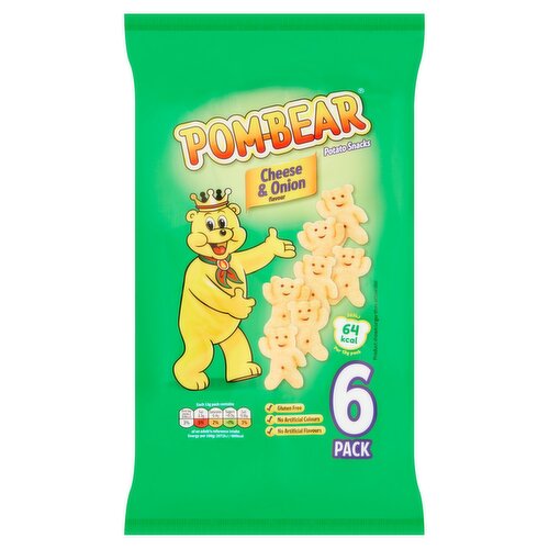 Pom-Bear Cheese & Onion Crisps 6 Pack (78 g)