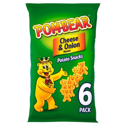 Pom-Bear Cheese & Onion Crisps 6 Pack (78 g)