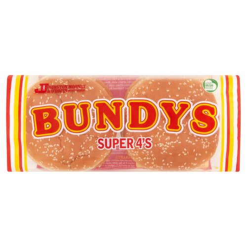 Bundys Super 4s Buns 4 Pack (320 g)