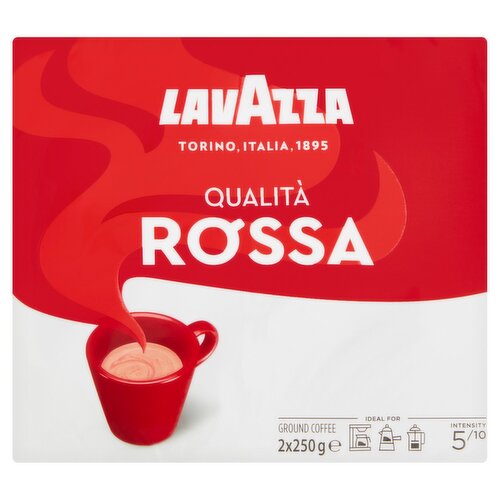 Lavazza Qualita Rossa Ground Coffee Twin Pack (500 g)