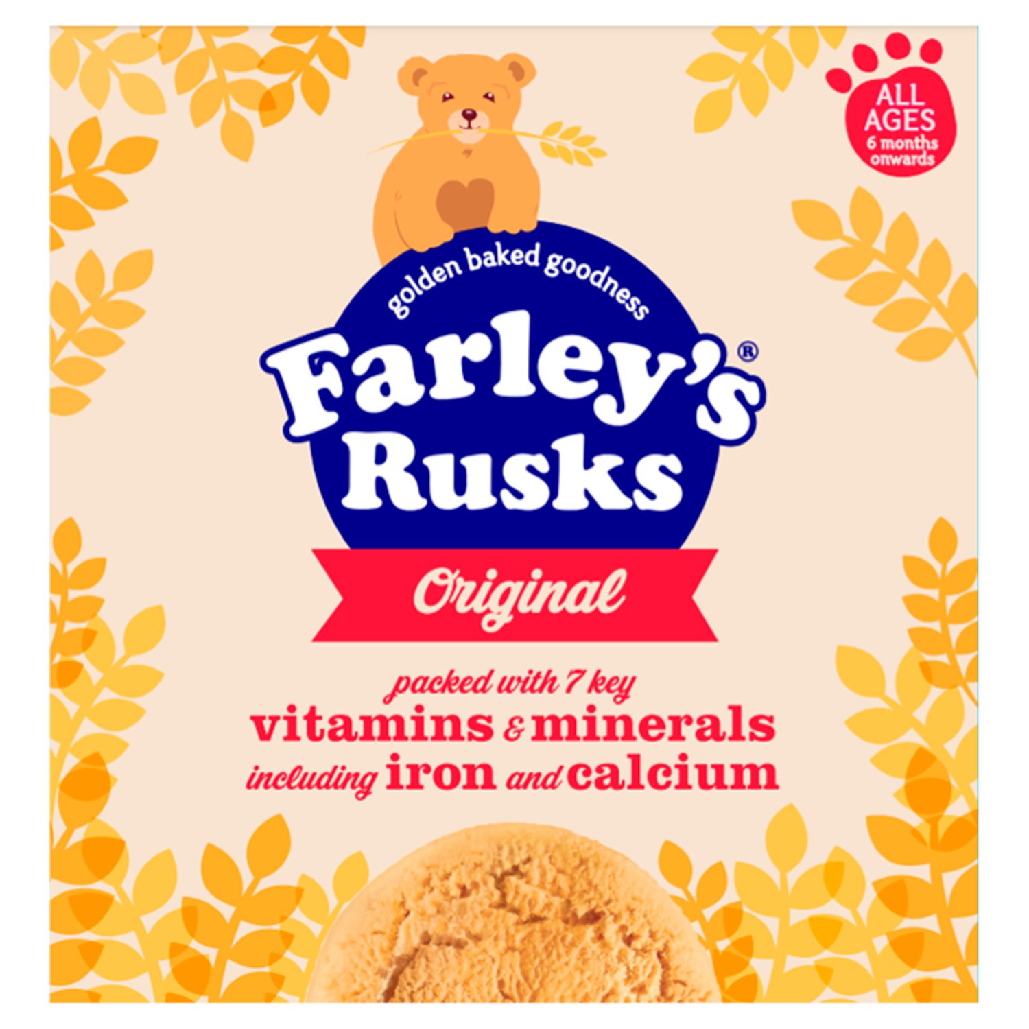 Farley's Rusks Original All Ages 6 Months + 18 Pack (300 g)