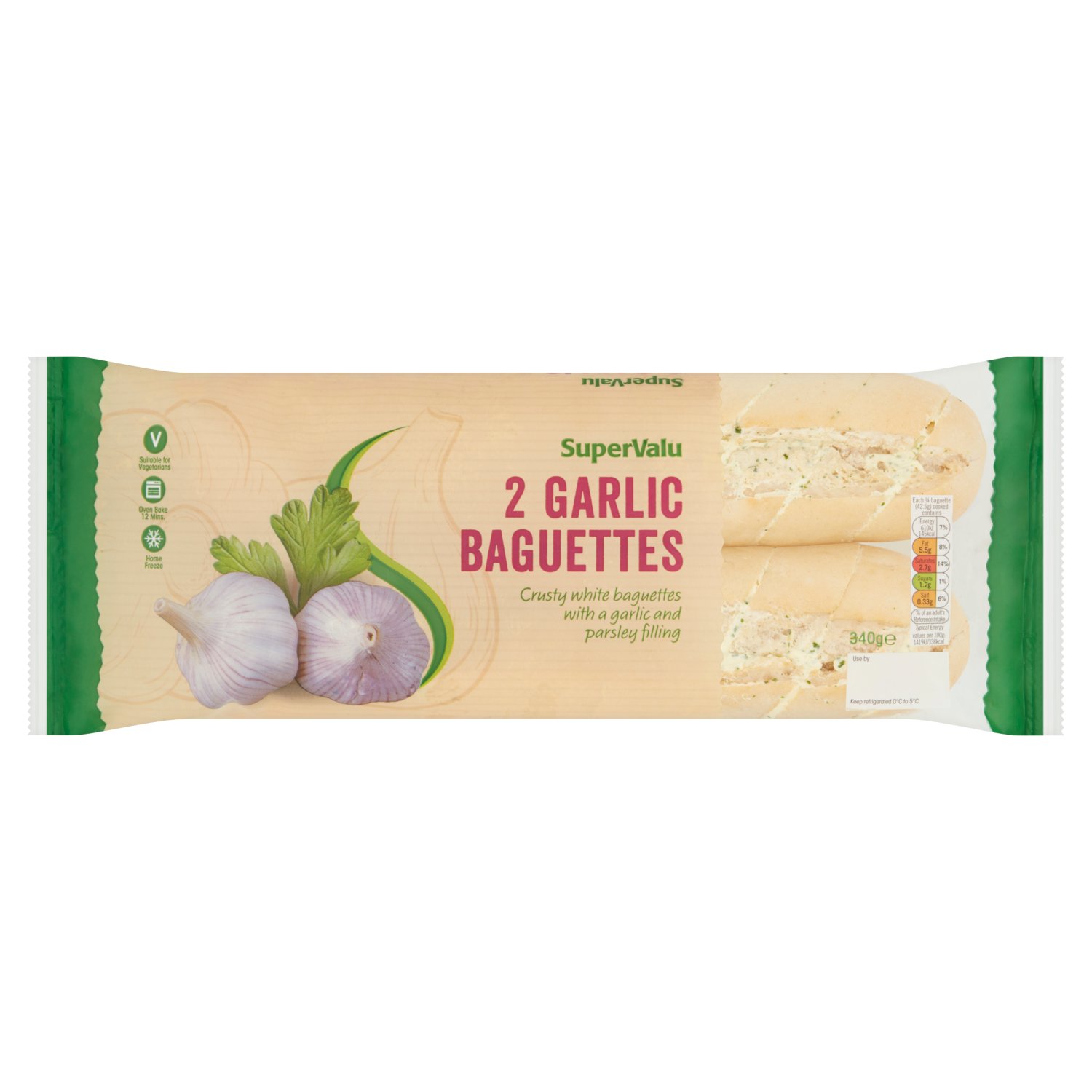 SuperValu Garlic Baguettes 2 Pack (340 g)