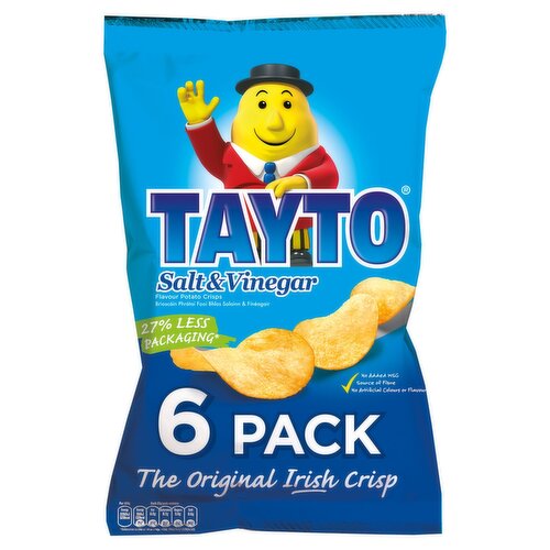 Tayto Salt & Vinegar Crisps 6 Pack (25 g)