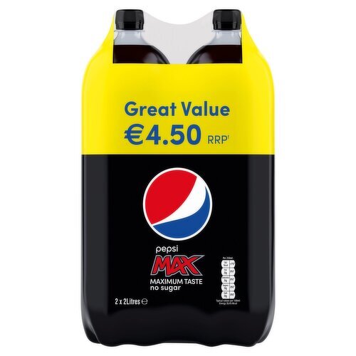 Pepsi Max Sugar Free Cola Twinpack Bottles (2 L) - Storefront EN