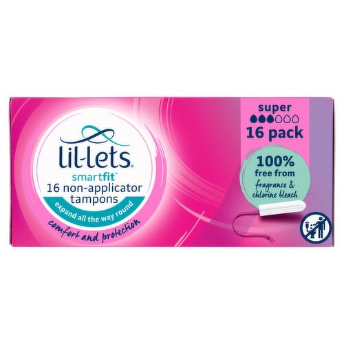 Lil-lets Non Applicator Super Tampons (16 Piece)