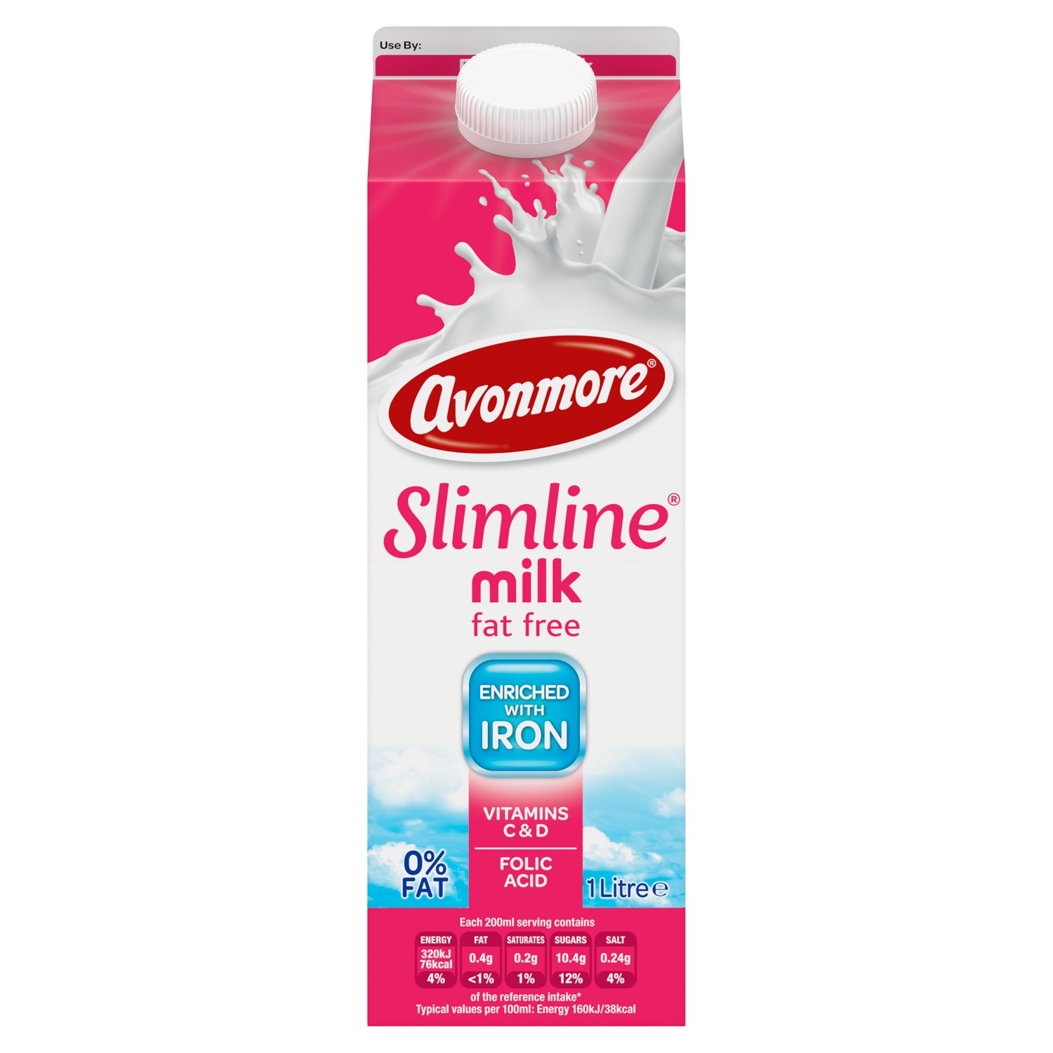 With so much going on in our lives, we all need a little help to keep us going throughout the day. Avonmore Slimline milk is a fat free milk, enriched with added iron and vitamin C.
Iron helps to guard us against tiredness and fatigue, while vitamin C helps our bodies absorb iron, which in turn helps release energy throughout the day. Avonmore Slimline milk is also enriched with folic acid and vitamin D; essential nutrients to help you feel your best.

Avonmore Slimline milk - All the goodness of milk without the fat!

Iron - helps guard against tiredness and fatigue.
Vitamin C - increases iron absorption.
Vitamin D - helps to absorb calcium and helps support normal immune function.
Folic Acid - contributes to normal psychological function.