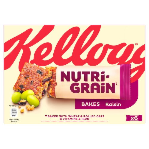 Kellogg's Nutri-Grain Raisin Bakes 6 Pack (45 g)